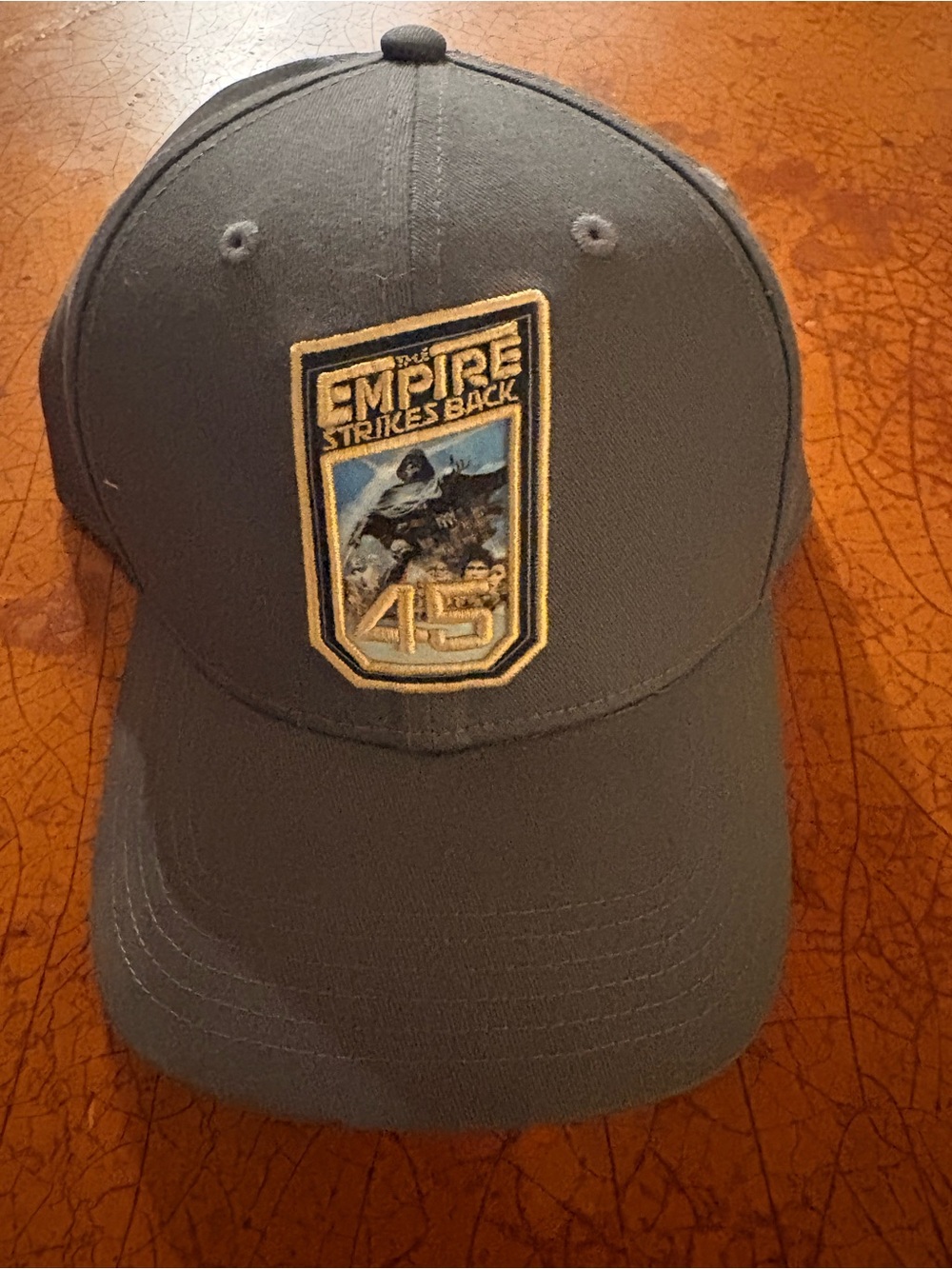 Star Wars The Empire Strikes Back Gray Baseball Cap with Embroidered Patch